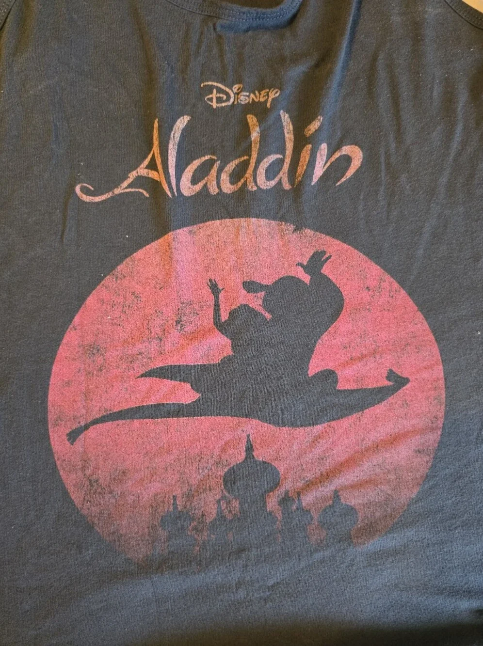 Disney Aladdin Navy Graphic Tank Top